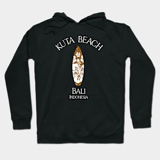 Kuta Beach - Bali - Indonesia Tropical Surfboard Hoodie